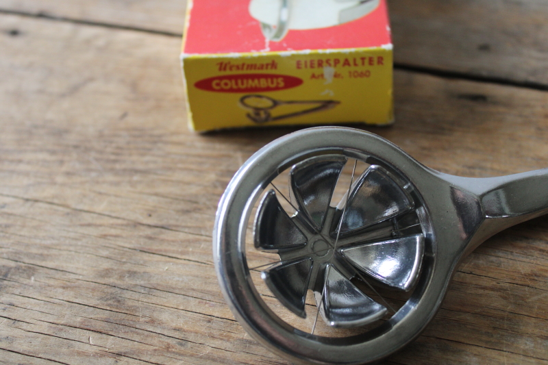 photo of vintage egg slicer wedge cutter kitchen gadget tool in box, Westmark Columbus Western Germany  #5