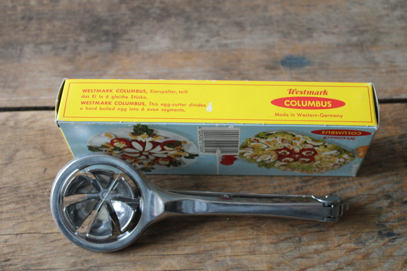 photo of vintage egg slicer wedge cutter kitchen gadget tool in box, Westmark Columbus Western Germany  #6