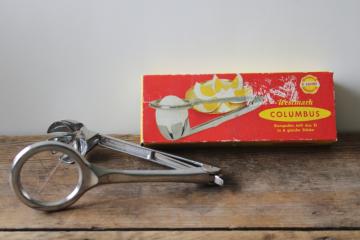 vintage egg slicer wedge cutter kitchen gadget tool in box, Westmark Columbus Western Germany 