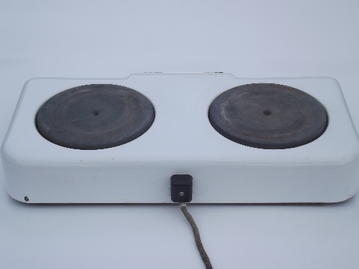 photo of vintage electric cooker, two burner Westinghouse mini range for deco kitchen  #7
