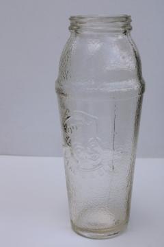 vintage embossed bottle Toddy Meal in a Glass jar old advertising drink shaker 