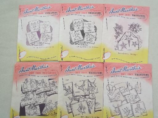 photo of vintage embroidery transfers lot, Artex, Aunt Martha's hot iron transfers etc.  #3