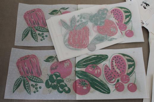 photo of vintage embroidery transfers lot, Vogart colored iron-on transfers etc. #6