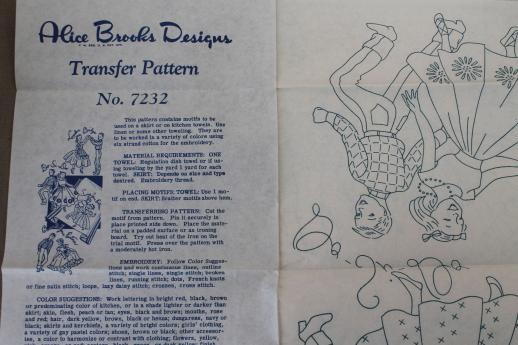 photo of vintage embroidery transfers lot, Vogart colored iron-on transfers etc. #10