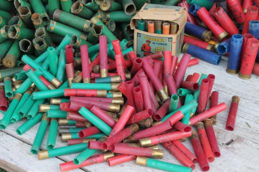photo of vintage empty shotgun shells for western arts & crafts or jewelry, huge lot of 1100+  #9