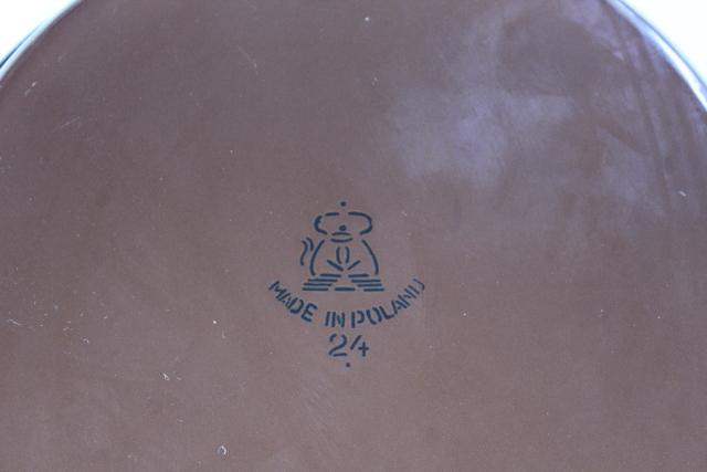 photo of vintage enamelware cookware, Poland porcelain enamel over steel saute pan #5