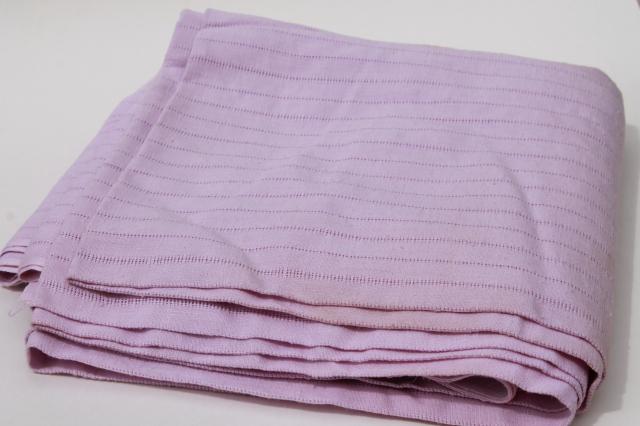 photo of vintage fabric, airy summer weight cotton w/ drawn thread stripe, pale lavender #3