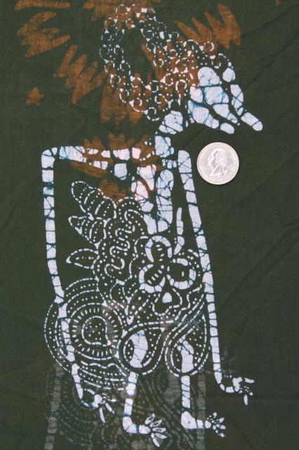 photo of vintage fabric lot, ethnic tribal prints & patterns, bold colored cotton fabrics #11