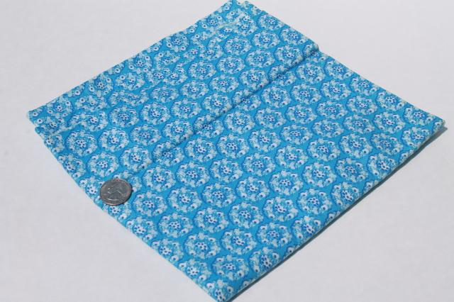 photo of vintage fabric lot of craft sewing quilting fabrics - retro nautical & flower prints, bright colors #5