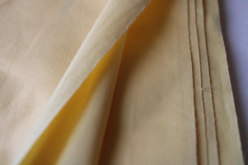 photo of vintage fabric, soft cotton sateen, pale yellow solid color 4 yards #1