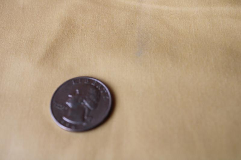photo of vintage fabric, soft cotton sateen, pale yellow solid color 4 yards #3