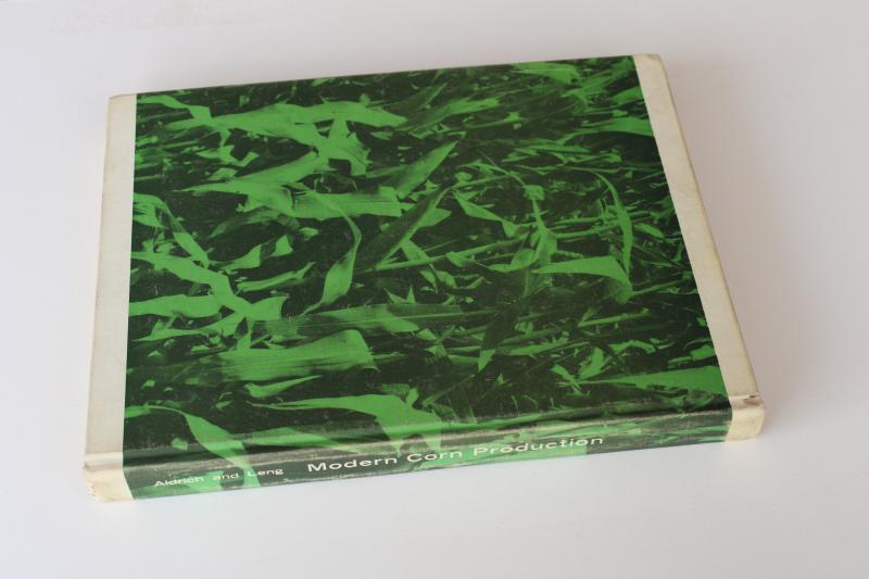 photo of vintage farm agriculture textbook, 1960s Modern Corn Production great cover art #9
