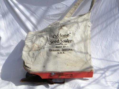 photo of vintage farm broadcast seeder Cyclone Seed Sower for grass & grains #1