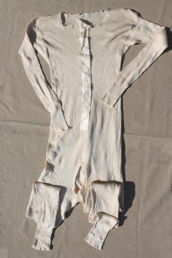 photo of vintage farm country cotton shirts, slips, long johns, early to mid century underwear lot #5