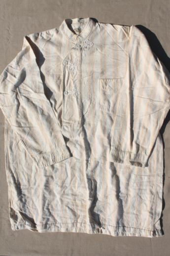 photo of vintage farm country cotton shirts, slips, long johns, early to mid century underwear lot #16