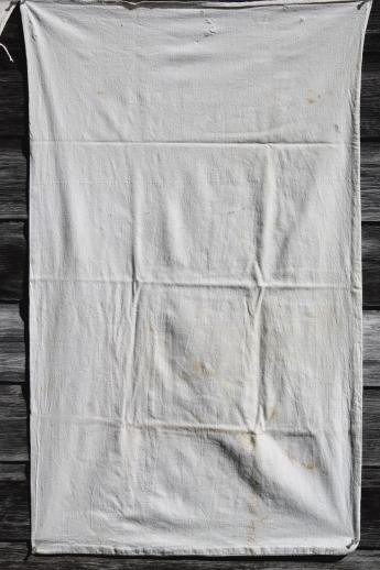 photo of vintage farm feed & seed bags lot, 100 lb cotton sacks w/ old printed graphics #7