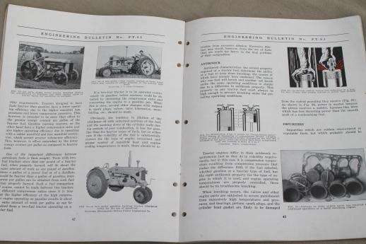 photo of vintage farm tractor service bulletin, 1940s Standard Oil  antique tractor advertising #4