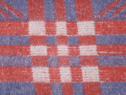 photo of vintage feather pillows, hand-stitched old cotton camp blanket covers #5