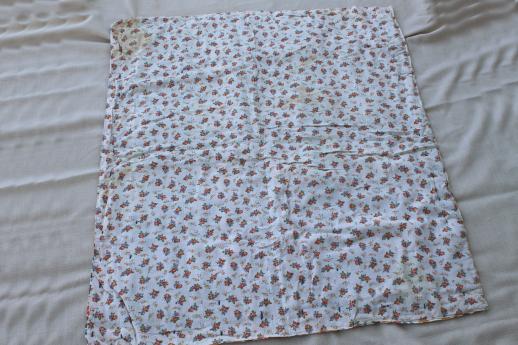 photo of vintage feed sack fabric tied quilts, baby comforters w/ cute cotton prints #2