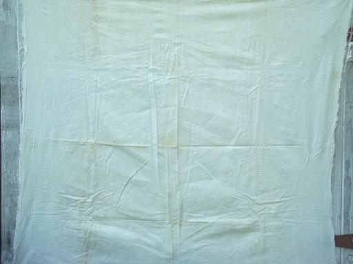 photo of vintage feed sacks & flour sacks, unbleached  cotton grain bag fabric #4