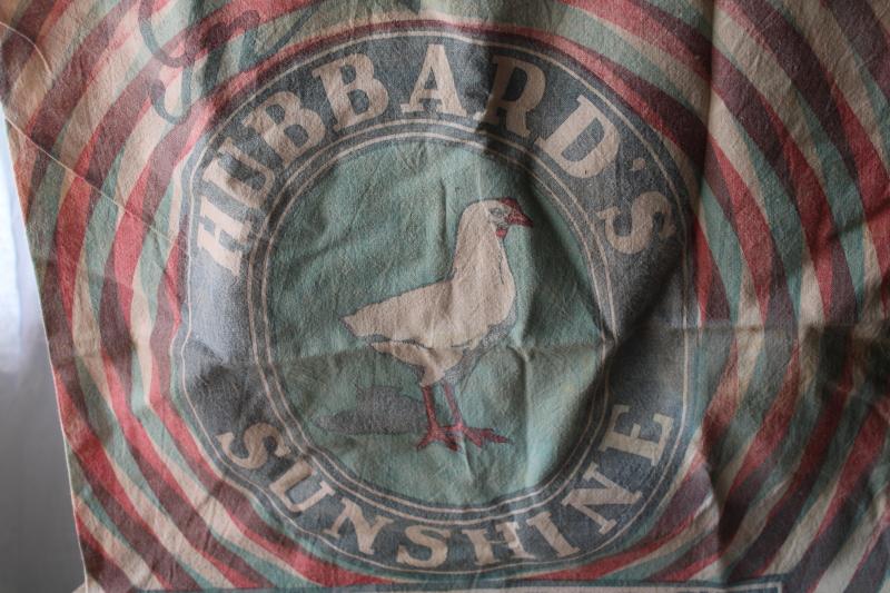 photo of vintage feedsack, authentic farm feed chicken mash grain sack w/ rooster graphics #3