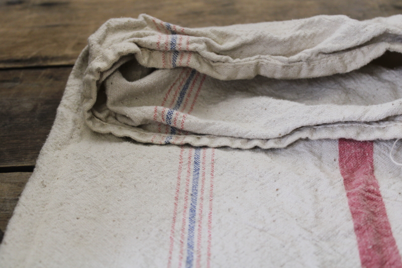 photo of vintage feedsack cotton grain sack, farm seed bag w/ sheep, Renks Sun Prairie #4
