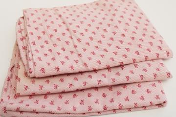 catalog photo of vintage feedsacks lot, whole sacks red & white print cotton fabric grain bags