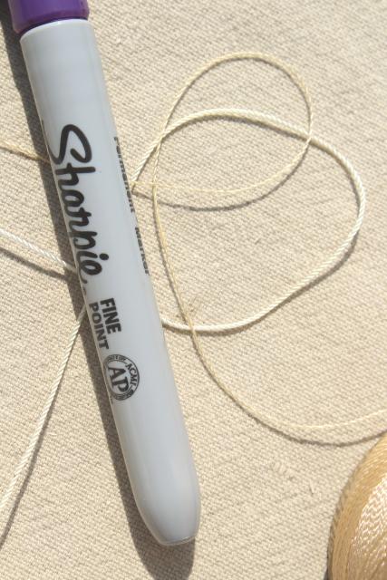 photo of vintage fine nylon thread for crochet, sewing, embroidery, pale pastel colors #8