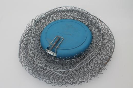 photo of vintage fishing basket, Sportfisher floating wire creel live fish basket #2