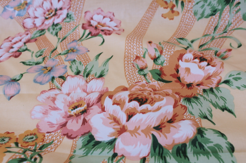 photo of vintage floral print cotton chintz Scotchgard decorator fabric Casanova Di Lewis #3