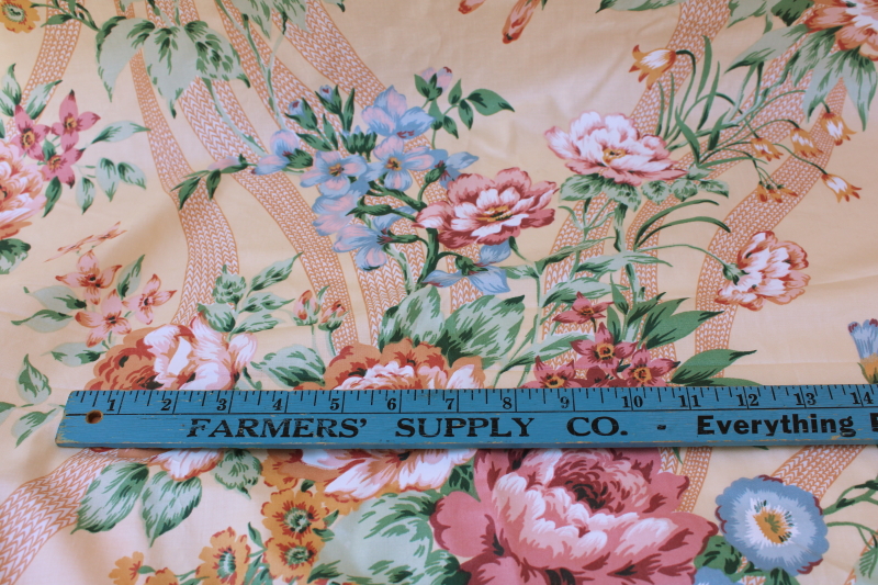 photo of vintage floral print cotton chintz Scotchgard decorator fabric Casanova Di Lewis #4