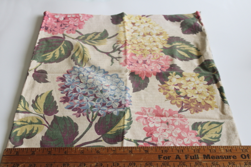 photo of vintage floral print pillow cover, soft pale tan cotton twill cozy cottage granny chic  #5