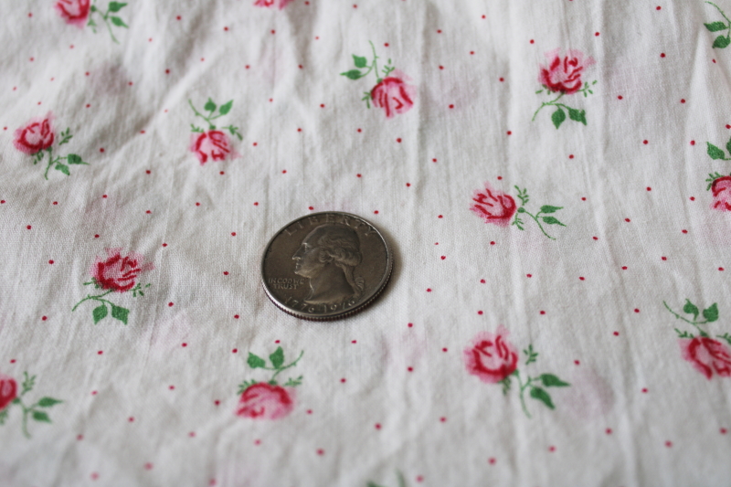 photo of vintage floral quilt print comforter cover, cotton fabric for quilting or upcycle #4