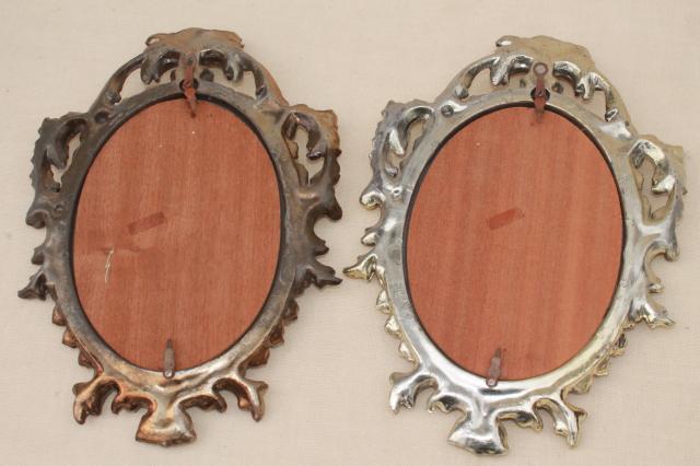 photo of vintage florentine style Italian gold rococo plastic picture frames or frame for oval mirror #2