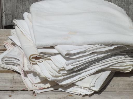 photo of vintage flour sack towels, large kitchen dish towels of cotton glass towel fabric #1