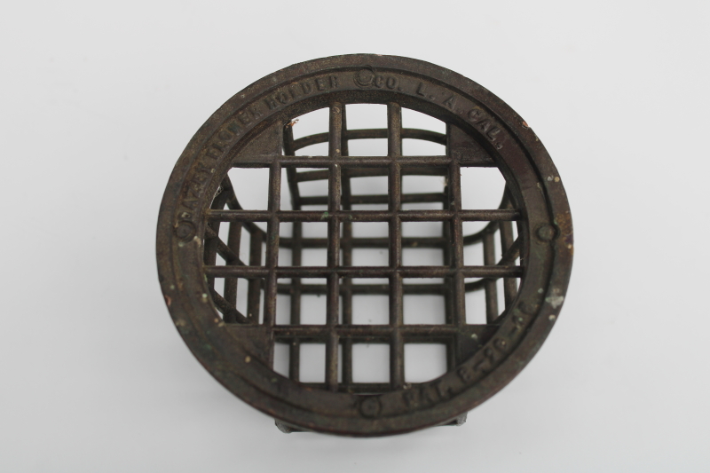 photo of vintage flower frog, Dazey metal cage flower holder for arranging flowers #3