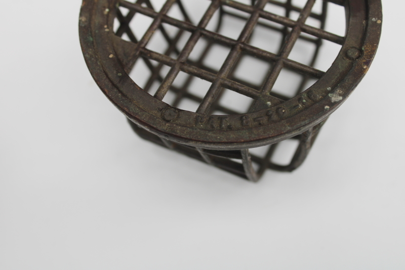 photo of vintage flower frog, Dazey metal cage flower holder for arranging flowers #4