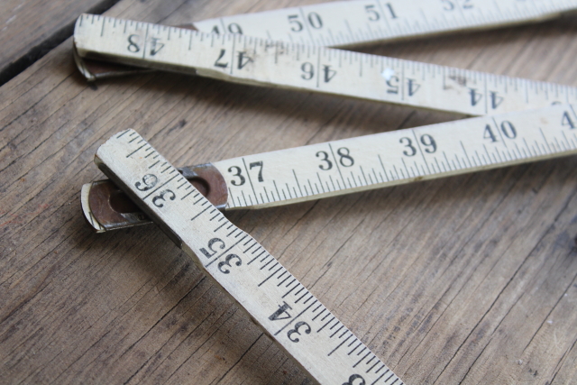 photo of vintage folding ruler lot, jointed measures Lufkin, Master Mechanic old tools  #5