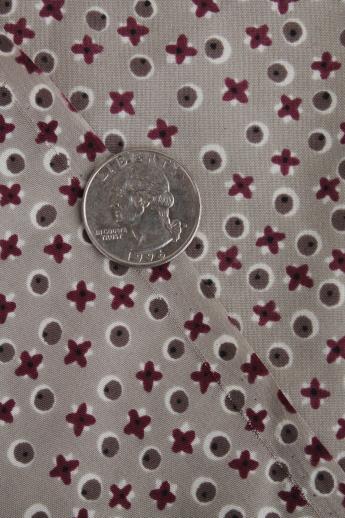 photo of vintage foulard print poly lining fabric, silky polyester for scarves, linings #4