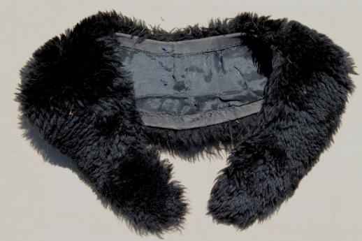 photo of vintage fur collars, weasel pelts, raccoon tails etc, lot for mountain man rendezvous or indian crafts #2