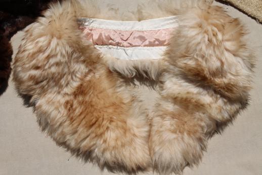 photo of vintage fur collars, weasel pelts, raccoon tails etc, lot for mountain man rendezvous or indian crafts #5