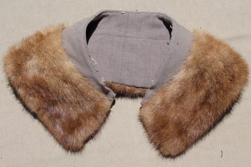 photo of vintage fur collars, weasel pelts, raccoon tails etc, lot for mountain man rendezvous or indian crafts #11