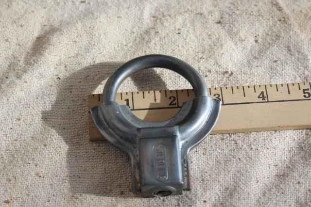 photo of vintage gas pump lock round padlock without key Sterling - Minneapolis #3