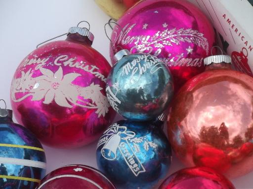 photo of vintage glass Christmas tree ornaments  lot,  Shiny Brite glass balls etc. #2