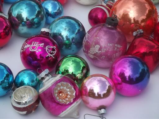 photo of vintage glass Christmas tree ornaments  lot,  Shiny Brite glass balls etc. #3