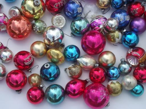 photo of vintage glass Christmas tree ornaments  lot,  Shiny Brite glass balls etc. #4