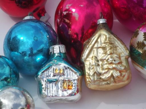 photo of vintage glass Christmas tree ornaments  lot,  Shiny Brite glass balls etc. #8