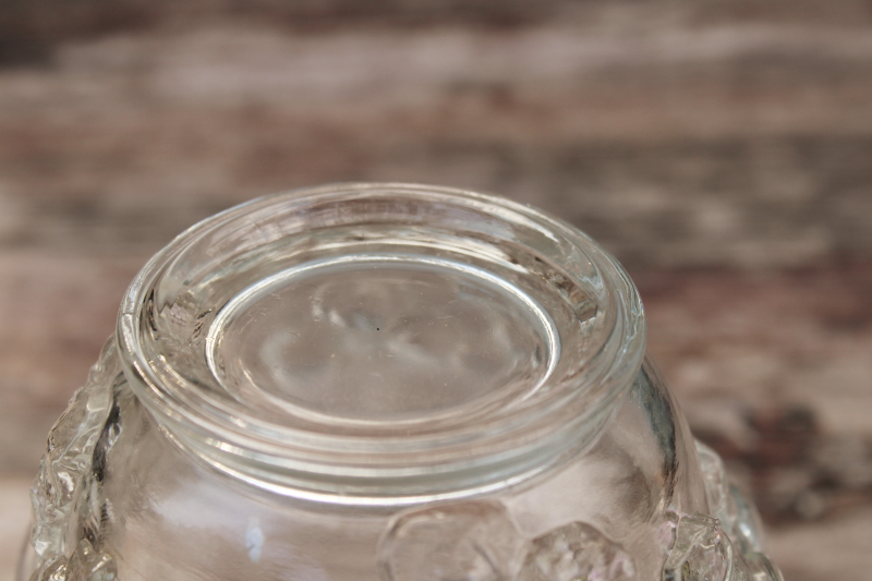 photo of vintage glass basket, dogwood floral Tiara Indiana glass, crystal clear brides basket #4