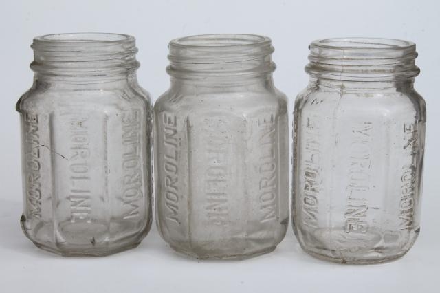 photo of vintage glass bottle collection, as found old drugstore medicine pharmacy bottles  #4