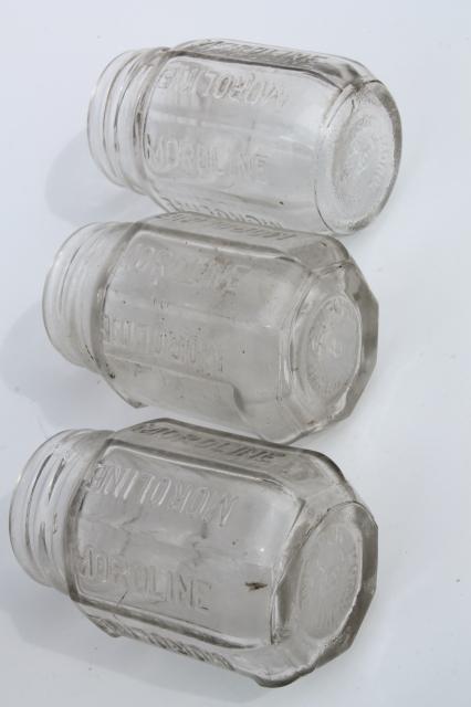 photo of vintage glass bottle collection, as found old drugstore medicine pharmacy bottles  #6